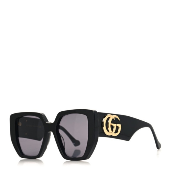 Acetate Square Frame Sunglasses Gucci Black